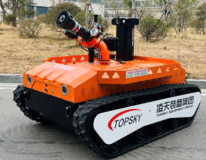 防爆消防滅火偵察機器人【增強動力】 （第5代，360°升降云臺探測裝置+語音控制）